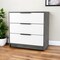 Homeroots 28" White and Gray Three Drawer Dresser 534959 - alternate 12
