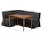 Baxton Studio Richard 3-Piece Fabric Upholstered Dining Nook Set, Dark Grey 267-14640-9305-ZORO - alternate 8