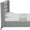 Homeroots Light Gray Velvet Upholstered King Bed Frame 544809 - alternate 9