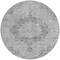Homeroots 8' Silver Round Floral Medallion Washable Indoor Outdoor Area Rug 607940 - alternate 8
