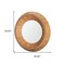 Homeroots 30" Brown Solid Wood Round Accent Mirror 607303 - alternate 5