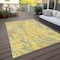 Homeroots 5' X 8' Yellow Purple And Green Abstract Washable Indoor Outdoor Area Rug 600331 - alternate 9