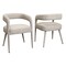 Homeroots Set of Two Ivory Upholstered Linen Open Back Dining Side Chairs 558310 - alternate 7