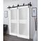 Vdomdoors Barn Bypass Interior Door, 64" x 84", White MELA7222BBB-WS-6484 - alternate 7