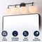 Jonathan Y Louis Parisian Globe 31" 4-Light Metal/Frosted Glass Modern Contemporary LED Vanity Light, Black JYL3558B - alternate 10