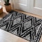 World Rug Gallery Geometric Shag Area Rug 2 ft x 3 ft Anthracite WR117ANTHRACITE2X3 - alternate 1