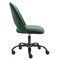Homeroots Green and Black Steel and Velvet Adjustable Swivel Rolling Conference Office Chair 524008 - alternate 7