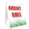 Signmission Airboat Rides, 36 Inch x 24 Inch A-frame Yard Sign, Plastic Sign SBC-2436-Airboat Rides - alternate 1