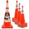 Xpose Safety 36 Inch Orange Traffic Cones with 6in and 4in Collars, DOT Approved, 12PK AOTC36-64-12-X - alternate 1