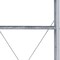 Homeroots 54" Gray And Silver Metal and Wood Four Tier Etagere Bookcase 486307 - alternate 5