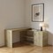 Homeroots 60" Natural L Shape Computer Desk With Three Drawers 477844 - alternate 3