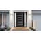 Vdomdoors Front Exterior Prehung Metal-Plastic Door, Manux 8415 Matte Black, 2 Side Sidelite Transoms, Office MANUX8415EXD-BLK-W14+32+14xH80-LH - alternate 1