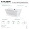 Kingston Brass 71-Inch Acrylic Oval Rectangular Double Ended Pedestal Tub with Drain, No Faucet Drillings VTSQ713224 - alternate 3