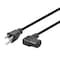 Monoprice Right Angle Power Cord - NEMA 5-15P to Right Angle IEC 60320 C13_ 18AW 7675 - alternate 1
