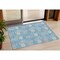 Homeroots 3' X 5' Sky Blue Gray And Ivory Polka Dot Washable Indoor Outdoor Area Rug 594280 - alternate 1