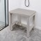 Homeroots 18" Gray Teak Rectangular Shower Bench 376715 - alternate 4
