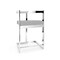 Homeroots 26" Gray and Silver Velvet and Stainless Steel Low Back Counter Height Bar Chair 555077 - alternate 1