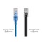 Monoprice Slim Cat6A Patch Cable, 5 Pack, 10 ft.Blue 15142 - alternate 6