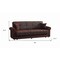 Homeroots 89" Dark Brown Chenille Convertible Futon Sleeper Sofa And Toss Pillows With Storage 607149 - alternate 8
