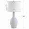 Jonathan Y Dylan 29.5" Ceramic LED Table Lamp, White JYL8020A - alternate 6
