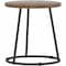 Lorell End Table, Round, Steel Base, 19"x19-3/4", Walnut LLR16261 - alternate 4