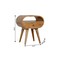 Homeroots 21" Oak Solid Wood Oval One Drawer Nightstand 722571 - alternate 4