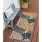 Homeroots 6' Blue Green And Orange Floral Indoor Outdoor Runner Rug 548024 - alternate 7