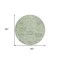 Homeroots 8' Mint Green And Gray Round Damask Washable Indoor Outdoor Area Rug 603775 - alternate 9