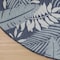 Homeroots 4' Navy Blue Round Floral Indoor Outdoor Area Rug 572547 - alternate 8