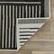 World Rug Gallery Contemporary Stripe Weather Resistant Reversible Indoor/Outdoor Rug 2 ft x 7 ft Black WR113BLACK2X7 - alternate 6