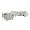 Homeroots Light Gray Italian Leather Power Reclining U Shaped Eight Piece Corner Sectional With Console 632559 - alternate 13