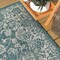 Jonathan Y Tela Bohemian Textured Weave Floral Teal/Gray 3 ft Square Indoor/Outdoor Area Rug SMB100C-3SQ - alternate 8