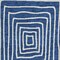 Homeroots 8' Navy Blue And Ivory Round Geometric Washable Indoor Outdoor Area Rug 596952 - alternate 7