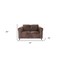 Homeroots 72" Dark Brown And Black Microsuede Loveseat 530501 - alternate 5