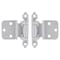 Brixwell Inset Face Mount Self Closing Cabinet Hinges For Kitchen And Home Hardware 3/8 in White Pair BXB8217W - alternate 1