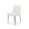 Homeroots Cream and Black Upholstered Boucle And Metal Dining Side Chair 605885 - alternate 4