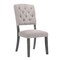 Homeroots Set of Two Tufted Gray Upholstered Linen And Solid Wood Open Back Dining Side Chairs, 2PK 573400 - alternate 10