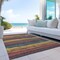 Homeroots 3' X 5' Granite Gray Copper And Yellow Striped Washable Indoor Outdoor Area Rug 598890 - alternate 8