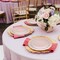 Smarty Had A Party Pink with Gold Organic Round Plastic Dinnerware Value Set (120 Dinner Plates+120 Salad Plates), 240PK 930PGVP-CASE - alternate 1