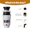 Tecasa 1/2 HP Garbage Disposals, 2600 RPM, 30.4 oz, 115V, With Power Cord TGES50N - alternate 7