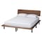 Baxton Studio Alyssa Japandi Walnut Brown Wood Queen Size 4-Piece Bedroom Set 252-13951-13949-13949-13950-ZORO - alternate 8