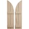 Ekena Millwork Hand Hewn 2 Board Joined Board-n-Batten w/Quarter Round Arch Top Faux Wood Shutters, 11"W x 38"H SHUBJQ11X38HHPR - alternate 1