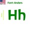 Aacc Self-Adhesive Vinyl Letter: H, Scale: 8 cm. Color: Green Font: Anders by, 12PK AACC-Anders-UH-Green-M8x12 - alternate 1