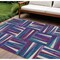 Homeroots 8' X 10' Purple Ivory And Teal Blue Geometric Washable Indoor Outdoor Area Rug 598295 - alternate 1
