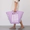Basicwise Flexible Plastic Laundry Basket - Square Storage Hamper with Side Handles for Easy Carrying QI003857.L.PUR - alternate 8