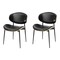Homeroots Set of Two Black Upholstered Faux Leather Curved Back Dining Side Chairs 543555 - alternate 7