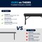 Flash Furniture HERCULES 40in x 12in Black Antique Solid Pine Farmhouse Folding Bench w/Foldable Locking X-Legs XA-B-40X12-XLEGS-BW-GG - alternate 6