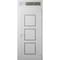Vdomdoors Front Exterior Prehung Metal-Plastic Door, Manux 8661 White Silk, Top Sidelite Transom, Office Comm MANUX8661EXD-WS-W36xH80+14-LH - alternate 1