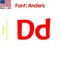 Aacc Self-Adhesive Vinyl Letter: d, Scale: 7 cm. Color: Red Font: Anders by, 24PK AACC-Anders-ld-Red-M7x24 - alternate 1