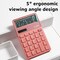 Deli NUSIGN Calculator, Dual Power, 5 Angle, Anti-Slip Base, Pink, 20PK ENS042 - alternate 4